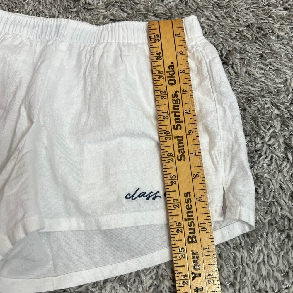 Womens Sleep Shorts By Hollister XS White Cotton Class of '25 Pockets Soft Girl - Picture 8 of 10